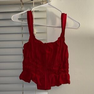Red Women's Crop Top